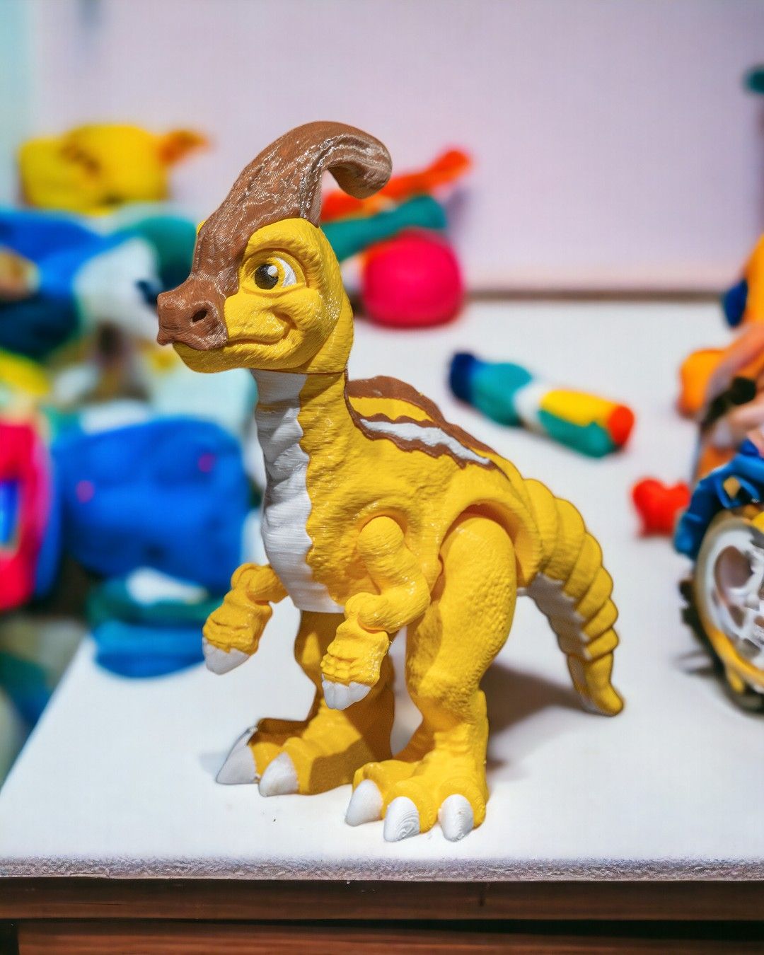 Articulated Parasaurolophus - impression filament STLFlix