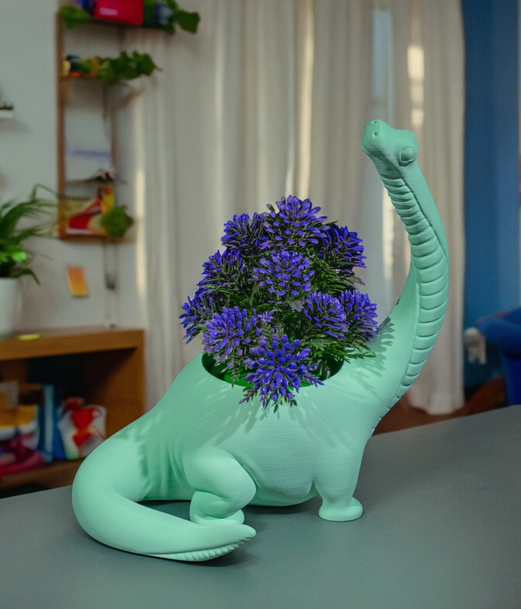 Herbivore Planter - Back - impression filament STLFlix