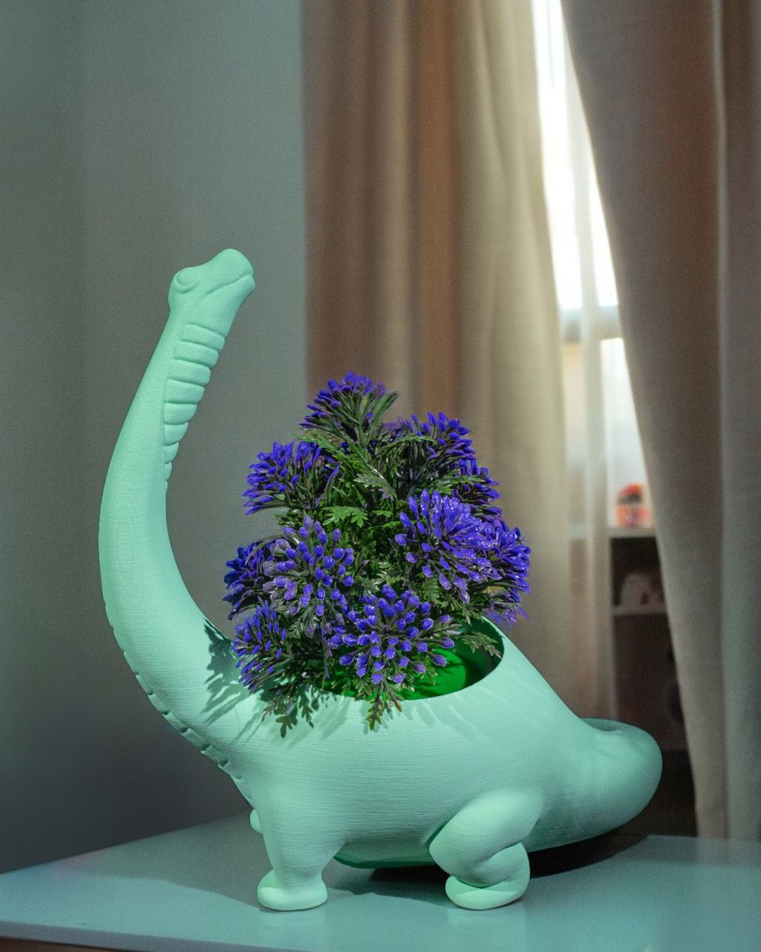 Herbivore Planter - Back - impression filament STLFlix
