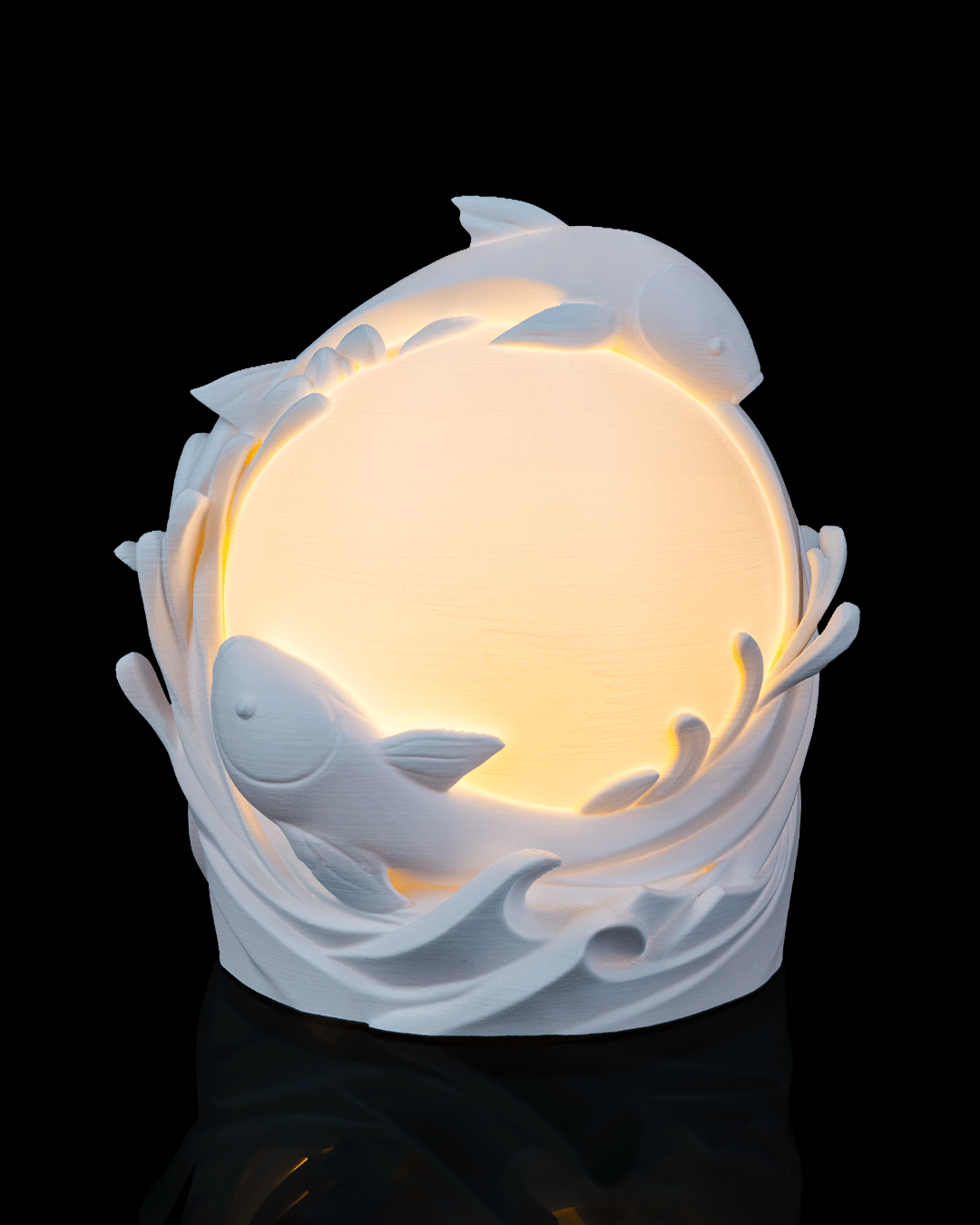 Twin Fish Sphere - Table Lamp
